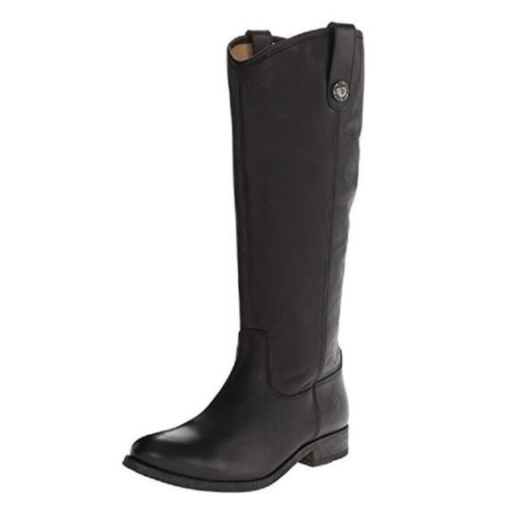 Frye Melissa Knee-high Zip Riding Moto Leather Boot - Picture 1 of 12